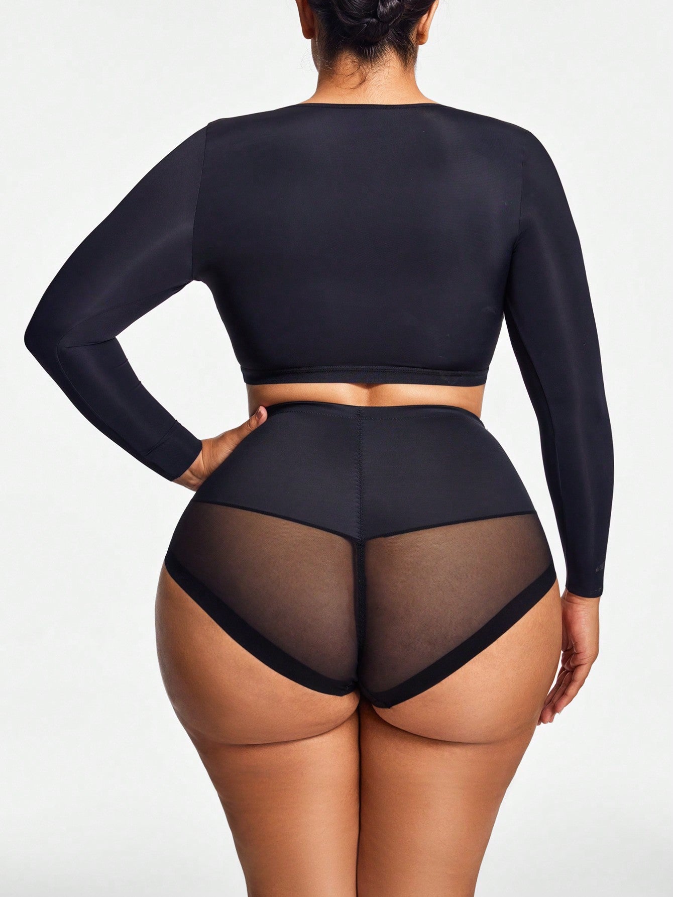 Plus Size long sleeve short sun protection Shapewear Bodysuits